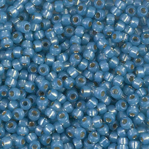 Duracoat  Silver Lined Aqua Dyed Miyuki Size 8/0 seed beads, Colour  4242, 22gm
