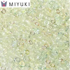 Crystal Green Rainbow Miyuki 8/0 Seed Beads, colour 55026, 22g