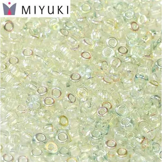 Crystal Green Rainbow Miyuki 8/0 Seed Beads, colour 55026, 22g Crystal Green Rainbow Miyuki 8/0 Seed Beads, colour 55026, 22g