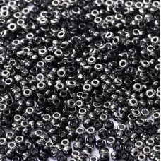 Black Chrome Miyuki 8/0 Seed Beads, colour 55037