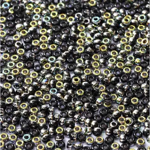 Black Vitrail Miyuki 8/0 Seed Beads, colour 55038 Black Vitrail Miyuki 8/0 Seed Beads, colour 55038