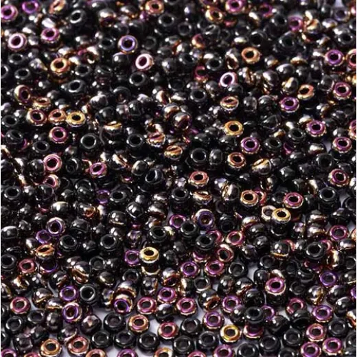 Black Sliperit Miyuki 8/0 Seed Beads, colour 55040, 22g Black Sliperit Miyuki 8/0 Seed Beads, colour 55040, 22g