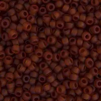 Dark Topaz Transparent Matte Miyuki Size 8/0 seed beads, Colour  0134F, 22gm
