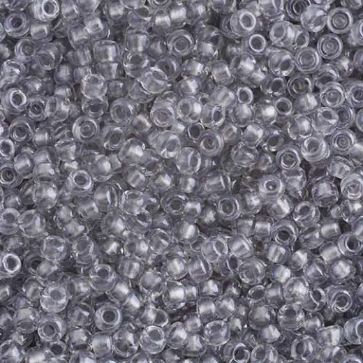 Spkl Pewter Lined Crystal Miyuki Size 8/0 seed beads, Colour 242, 22gm Spkl Pewter Lined Crystal Miyuki Size 8/0 seed beads, Colour 242, 22gm
