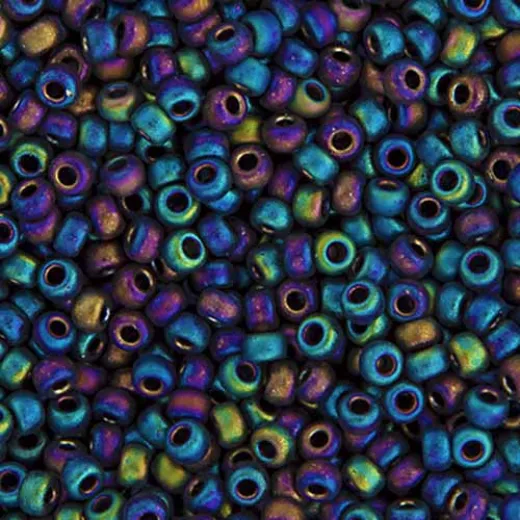 Black Grey OP. AB Matte Miyuki Size 8/0 seed beads, Colour 0401FR, 22gm Black Grey OP. AB Matte Miyuki Size 8/0 seed beads, Colour 0401FR, 22gm