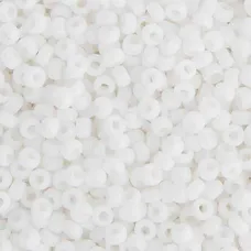 Chalk White Opaque Matte Miyuki 8/0 Seed Beads, 250g, Colour 0402F