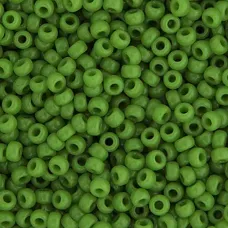 Green Pea Opaque Miyuki Size 8/0 seed beads, Colour  411, 22gm