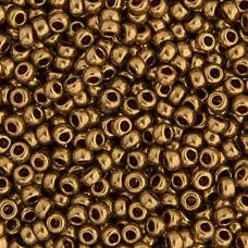 Lt. Bronze Opaque Metallic Miyuki Size 8/0 seed beads, Colour  0457L, 22gm