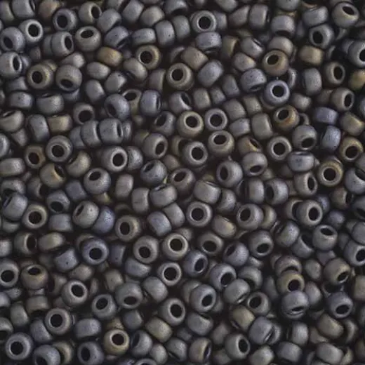 Matte Metallic Silver Gray Miyuki Size 8/0 seed beads, Colour 2002, 22gm Matte Metallic Silver Gray Miyuki Size 8/0 seed beads, Colour 2002, 22gm