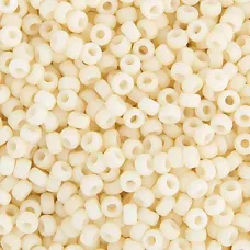 Cream Opaque Matte Miyuki Size 8/0 seed beads, Colour  2021, 22gm
