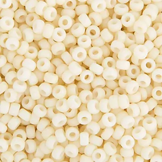 Cream Opaque Matte Miyuki 8/0 Seed Beads, 250g, Colour 2021