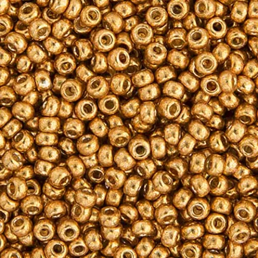 Duracoat Galvanized Yellow Gold Miyuki Size 8/0 seed beads, Colour 4203, 22gm Duracoat Galvanized Yellow Gold Miyuki Size 8/0 seed beads, Colour 4203, 22gm
