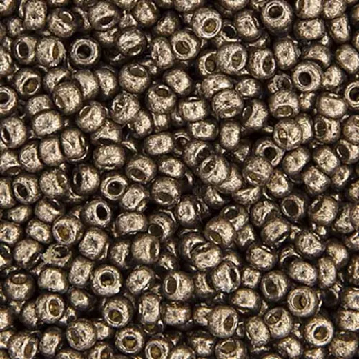 Duracoat Galvanized Pewter Miyuki Size 8/0 seed beads, Colour 4222, 22gm Duracoat Galvanized Pewter Miyuki Size 8/0 seed beads, Colour 4222, 22gm