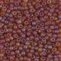 Matte Transparent Topaz AB Miyuki 8/0 Seed beads, colour 0133FR, 22g approx.