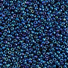 Metallic Indigo Iris Miyuki Size 8/0 seed beads, Colour 0467, 22gm