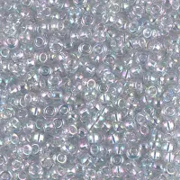 Transparent Glazed Luster Rainbow, Size 8/0 seed beads,, colour 2443, 22g approx.