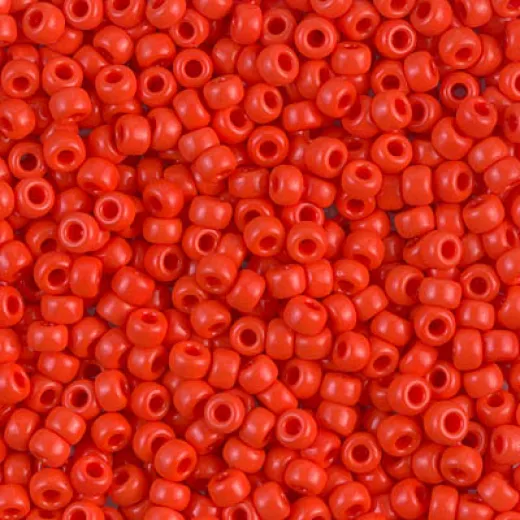 Opaque Red Miyuki Size 8/0 seed beads, Colour 0407, 22gm Opaque Red Miyuki Size 8/0 seed beads, Colour 0407, 22gm