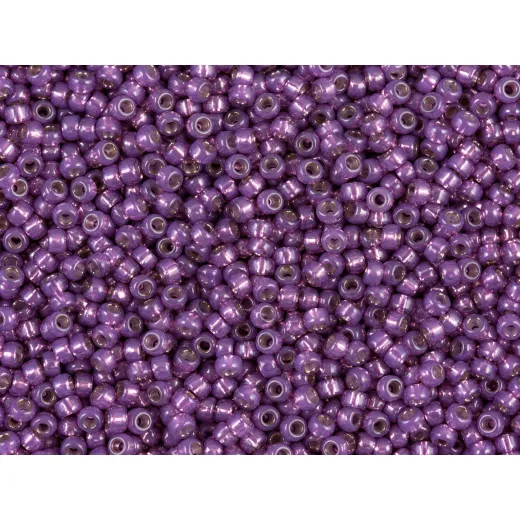 Silver Lined Dark Lilac Duracoat, Colour 4248, Miyuki 8/0, 250g approx. Silver Lined Dark Lilac Duracoat, Colour 4248, Miyuki 8/0, 250g approx.