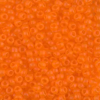 Matt Transparent Orange Miyuki Size 8/0 seed beads, Colour 0138F, 22gm