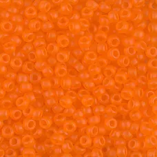 Matt Transparent Orange Miyuki Size 8/0 seed beads, Colour 0138F, 22gm