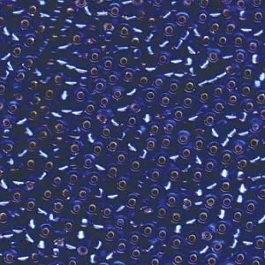 Silver Lined Sapphire Miyuki 8/0 Seed Beads, Colour 19, 22gm Silver Lined Sapphire Miyuki 8/0 Seed Beads, Colour 19, 22gm