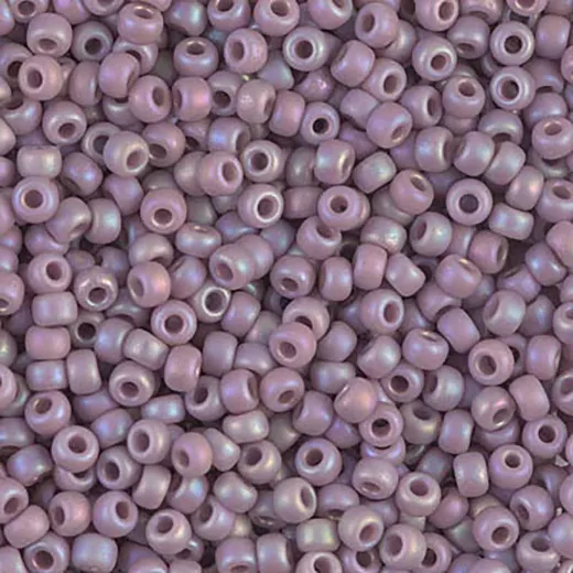 Matte Opaque Mauve AB Miyuki 8/0 Seed Beads, 250g, Colour 0410FR Matte Opaque Mauve AB Miyuki 8/0 Seed Beads, 250g, Colour 0410FR
