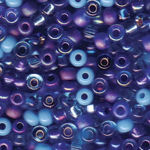 Blueberry Pie Mix of Miyuki 8/0 Seed Beads, 22g Blueberry Pie Mix of Miyuki 8/0 Seed Beads, 22g