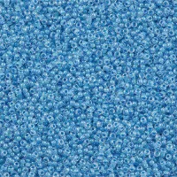 Inside Colour Sky blue/Lined Faded Denim Miyuki Size 8/0 seed beads, Colour 221, 22gm
