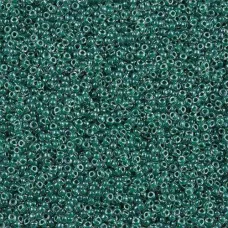 Inside Colour Lined Hunter Green Miyuki Size 8/0 seed beads, Colour 217, 22gm