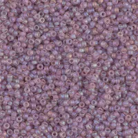 Matte Transparent Smokey Amethyst AB Miyuki Size 8/0 seed beads, Colour 142FR, 22gm