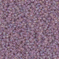 Matte Transparent Smokey Amethyst AB Miyuki Size 8/0 seed beads, Colour 142FR, 2...