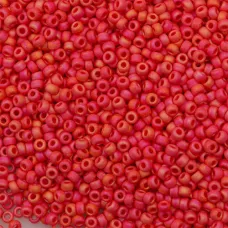 Opaque Red AB Miyuki Size 8/0 seed beads, Colour 0407FR, 22gm