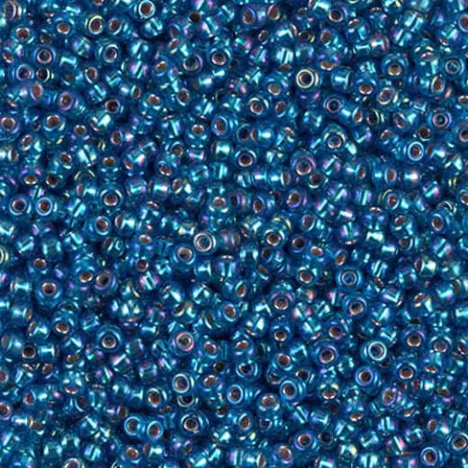 Capri Blue Silver Lined AB, Colour 1025, Miyuki 11/0, 22g Capri Blue Silver Lined AB, Colour 1025, Miyuki 11/0, 22g