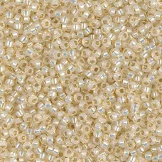 Butter Cream Silver Lined Dyed Alabaster Miyuki 11/0 Seed Beads, 250g, Colour 05...