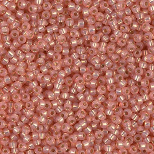 Salmon Silver lined Dyed Alabaster Colour -0642, Miyuki 11/0, 250g wholesale pack Salmon Silver lined Dyed Alabaster Colour -0642, Miyuki 11/0, 250g wholesale pack