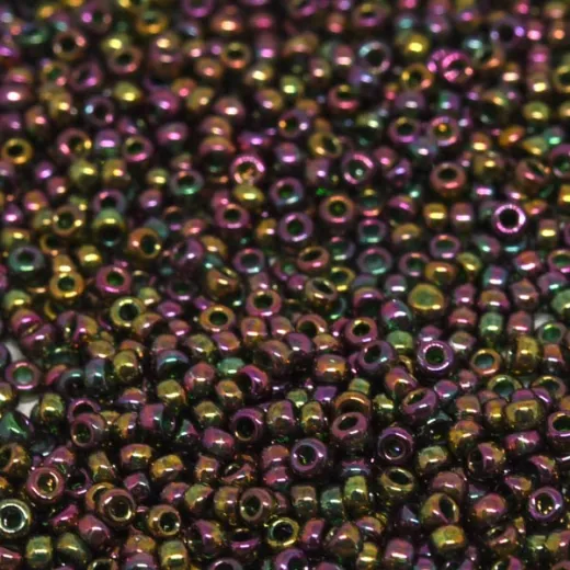 Purple Transparent Gold Luster Rainbow, Colour 1892, Miyuki 11/0, 22g approx. Purple Transparent Gold Luster Rainbow, Colour 1892, Miyuki 11/0, 22g approx.