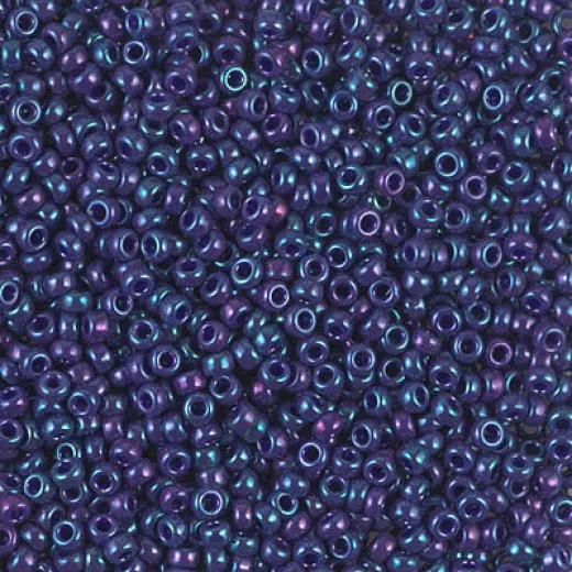 Opaque Eggplant Luster Miyuki 15/0 Seed Beads, Colour 1899, 100 Grams Opaque Eggplant Luster Miyuki 15/0 Seed Beads, Colour 1899, 100 Grams