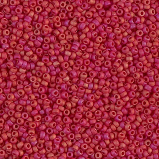 Matte Red Frosted Luster, Colour 2076, Miyuki 11/0, 22g approx.