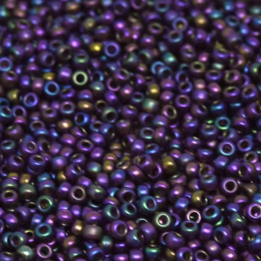 Matte Purple Iris, Colour 2292, Miyuki 11/0, 22g approx. Matte Purple Iris, Colour 2292, Miyuki 11/0, 22g approx.