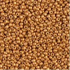 Matte Galvanised Yellow Gold Duracoat, Colour 4203F, Miyuki 11/0, 22g approx.
