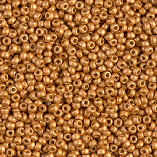 Matte Galvanised Yellow Gold Duracoat, Colour 4203F, Miyuki 11/0, 22g approx. Matte Galvanised Yellow Gold Duracoat, Colour 4203F, Miyuki 11/0, 22g approx.
