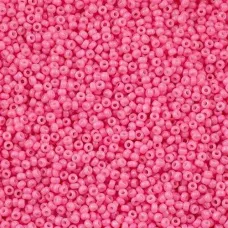 Dyed Opaque Pink Miyuki 11/0 Seed Beads, colour 1385,  22g approx.
