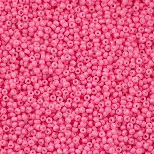 Dyed Opaque Pink Miyuki 11/0 Seed Beads, colour 1385, 22g approx. Dyed Opaque Pink Miyuki 11/0 Seed Beads, colour 1385, 22g approx.