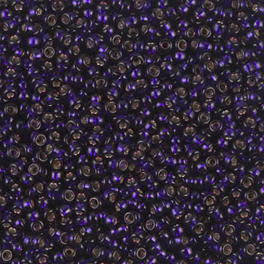 Dyed Silver Lined Dark Purple, Miyuki 15/0 Seed Beads, Colour 1426, 8.2g approx. Dyed Silver Lined Dark Purple, Miyuki 15/0 Seed Beads, Colour 1426, 8.2g approx.