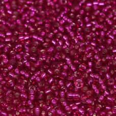 Raspberry Silver Lined Dyed, Colour 1436, Miyuki 11/0, 22g approx. 