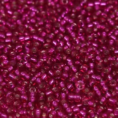 Dyed Silver Lined Raspberry, Miyuki Size 8/0 seed beads,, Colour 1436, 22gm
