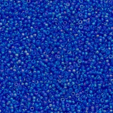 Semi Matte Transparent Blue AB, Miyuki 11/0 Seed Beads, Colour 150SFR, 22g Appro...