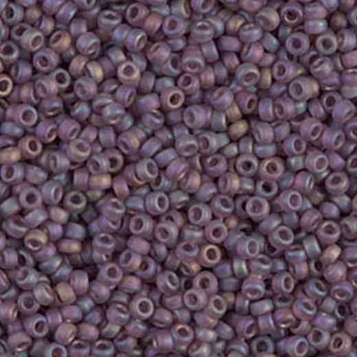 Matte Dark Smoky Amethyst AB, Miyuki 11/0 Seed Beads, Colour 0153FR, 22g Approx Matte Dark Smoky Amethyst AB, Miyuki 11/0 Seed Beads, Colour 0153FR, 22g Approx