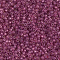 Silver Lined Fuschia Duracoat, Colour 4247, Miyuki 11/0, 22g approx.