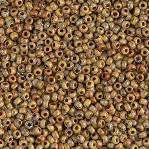 Opaque Brown Picasso Miyuki 11/0 Seed Beads, 250g, Colour 4517 Opaque Brown Picasso Miyuki 11/0 Seed Beads, 250g, Colour 4517